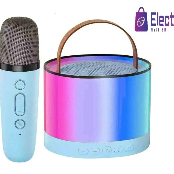 K52 RGB Wireless Karaoke Speaker Portable Bluetooth Music Machine with singel Mic | Fun Gift for Kids & Family
