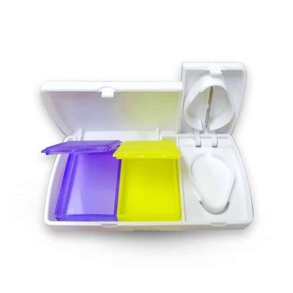 Pill Tablet Cutter Splitter Divide Storage Pocket Case