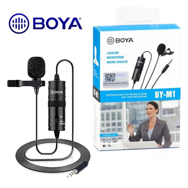 Boya By M1 Microphone Boya Professional Microphone For Mobile & DSLR Microphone-Black